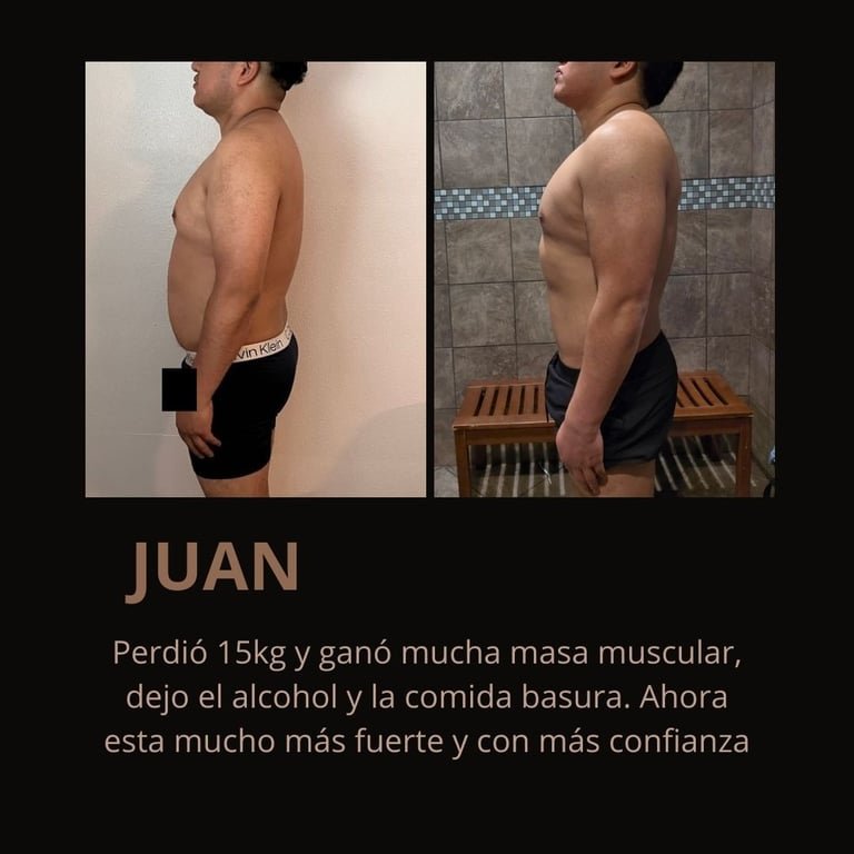 Cambio físico de Juan, alumno de FSC+30 — antes y después con su testimonio